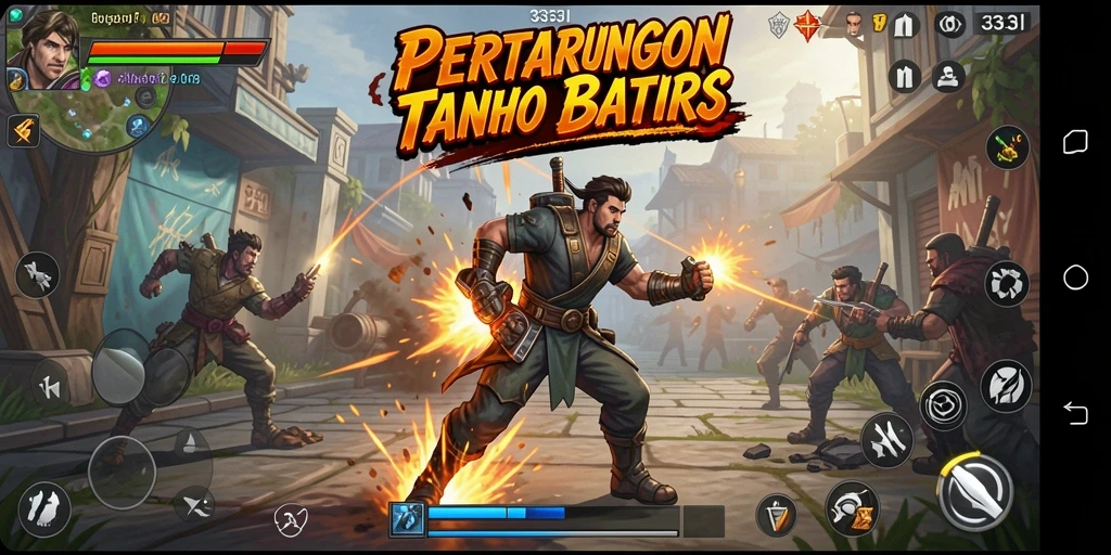Screenshot gameplay 333I dengan aksi pertempuran yang mendebarkan.