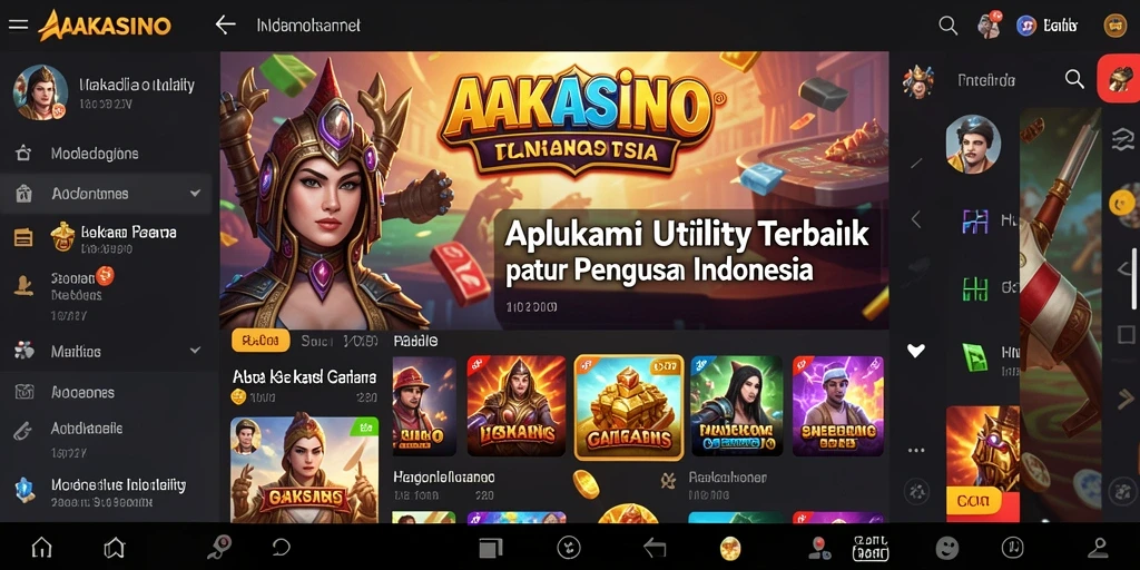 Tampilan menarik AAKASINO dengan berbagai fitur Utility.