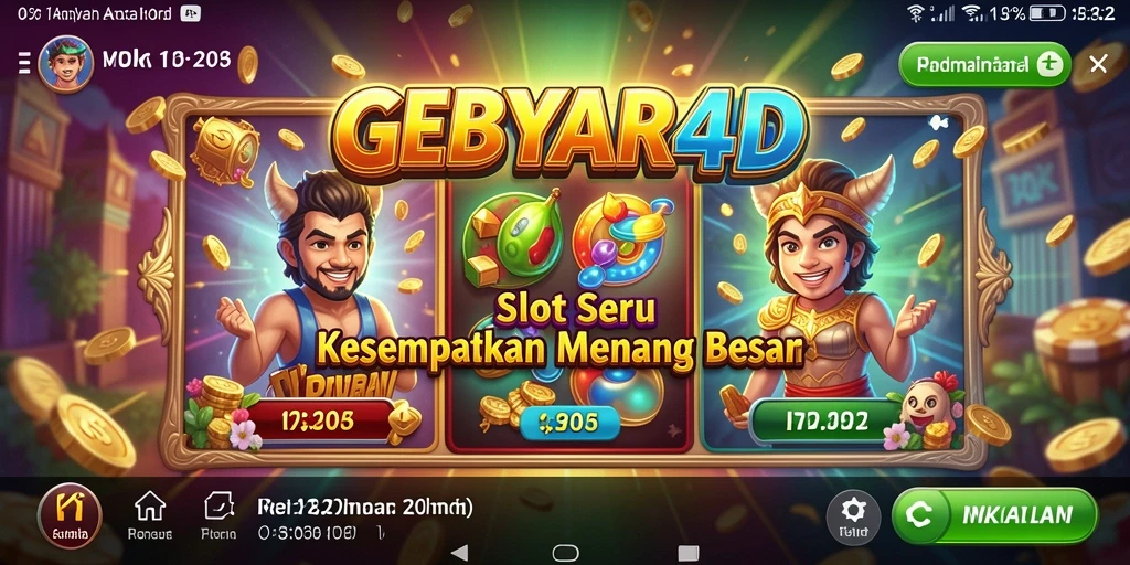Screenshot gameplay GEBYAR4D menampilkan suasana slot yang seru.
