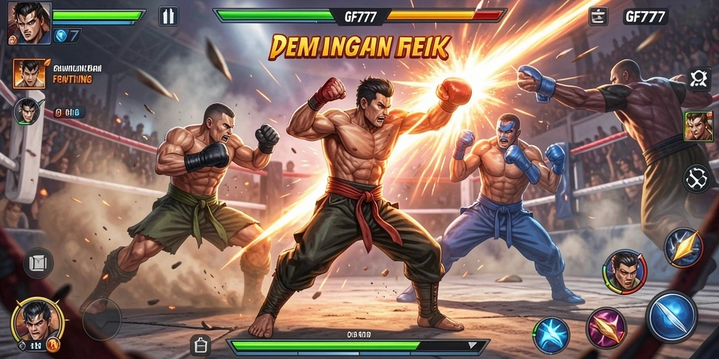 Gameplay seru dengan pertarungan yang intens dan karakter beragam.