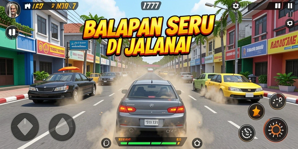 Tampilan gameplay seru dari balapan di L777 yang memukau.