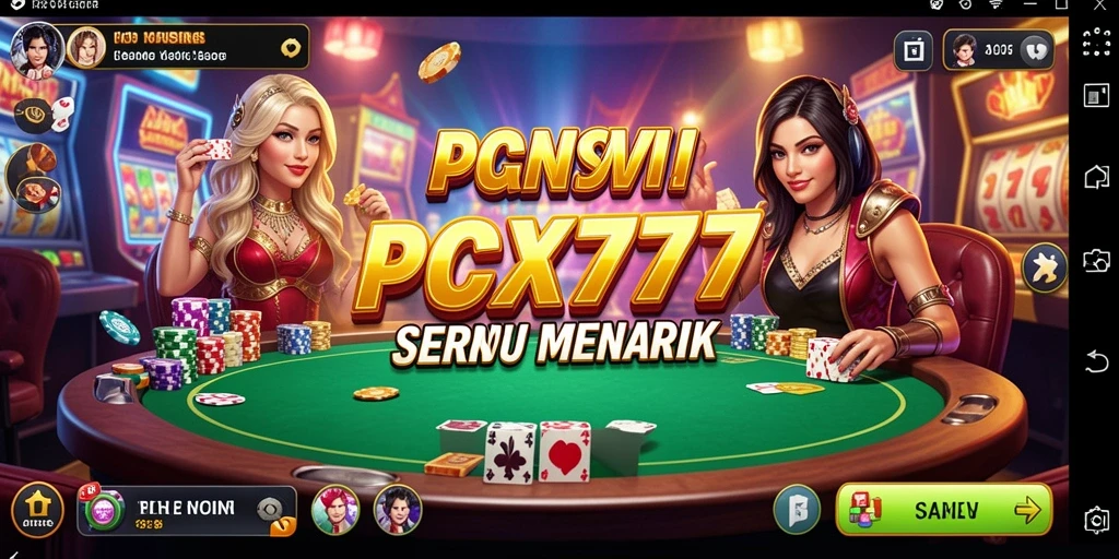 Tampilan menarik dari gameplay Kasino di PCX777.