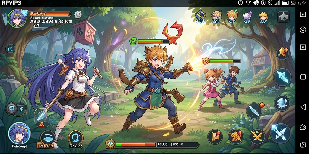 Tampilan gameplay RPVIP3 yang penuh warna dan menarik.