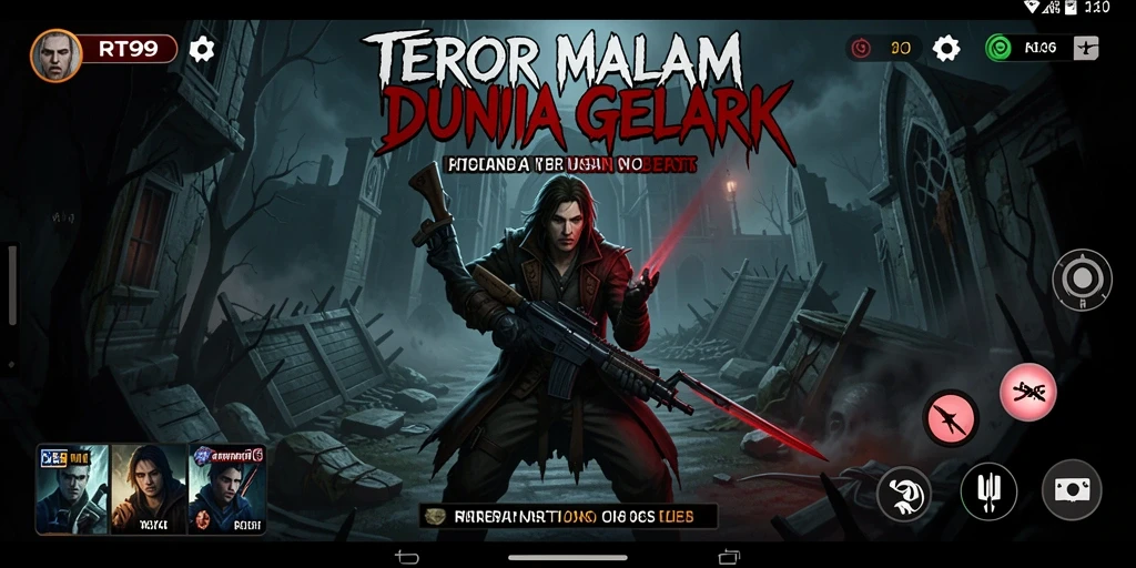 Screenshot dari gameplay menakutkan RT99 dengan suasana seram.