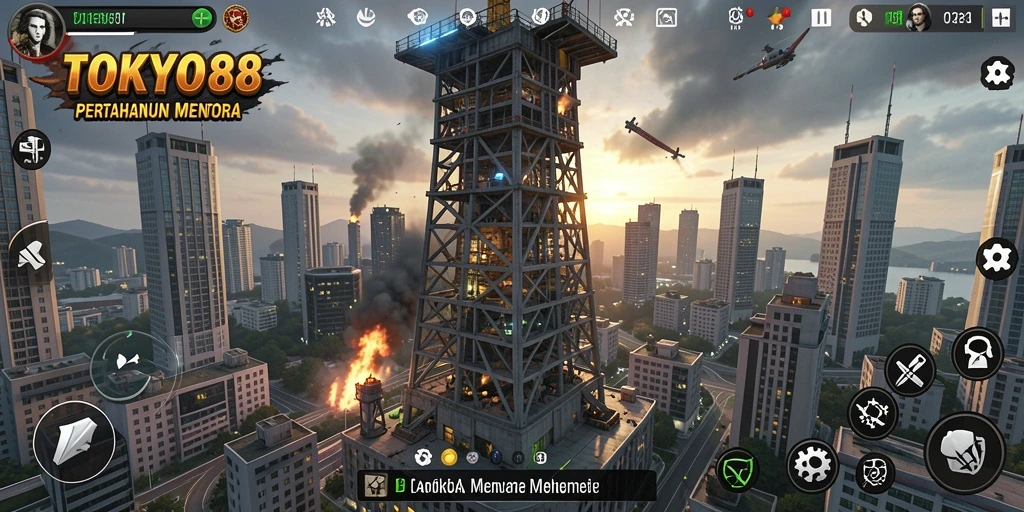 Gameplay seru TOKYO88 yang menampilkan strategi Tower Defense.
