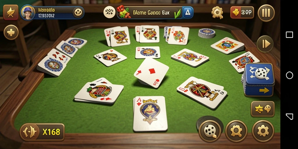 Tampilan gameplay Gaple di X168 yang seru dan interaktif.